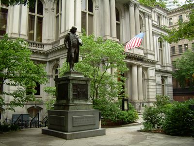 Benjamin Franklin Statue - Old City Hall Boston