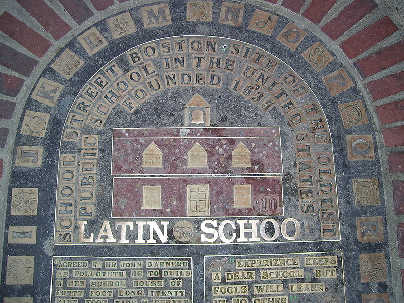 Boston Latin School Plaque