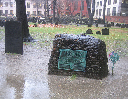 Samuel Adams Grave Marker - Old Granary Burial Ground Boston